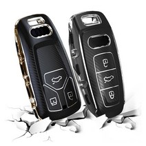 아우디 키케이스 키홀더 크롬 카본 TPU A3 A4 A5 A6 A7 A8 Q4 Q5 Q7 Q8 이트론, A타입, 블랙