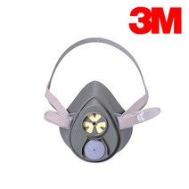 3M 단구형 면체마스크 3200CN 방독 방진 정화통 마스크, 1개