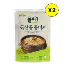 풀무원 국산콩 콩비지 300Gx2개 (보냉백/아이스박스中택1), 300g, 2개