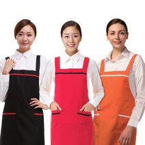 요들/키친 앞치마/CM3503/CM3504/CM3508/미용/미용실/가운/유니폼/폴리에스테르 100%, CM3508 오렌지