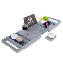 반신욕트레이 트레이 길이조절 화이트 욕조걸이 신축 미끄럼방지 유럽식 욕조 거품목욕 핸드폰걸이 욕조선반 브라운경량 럭셔리, 로맨틱 그레이 욕조 홀더