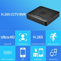 USB녹음기 초소형녹음기AZISHN-H.265 CCTV NVR 32CH 16CH 9CH 4K 8MP 얼굴 감지 보안 비디오 레코더 모션, 01 1t_02 16CH_03 Eu 플러그