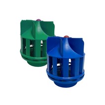 PVC 무동력 통풍기 굴뚝 환풍기 바람개비 벤츄레이터, 블루- 망(O)