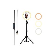 102인치 셀카링 라이트 삼각대 스탠드 포함 조광 기능 LED 링 76인치 신축 & 전화 홀더 라이브스트림 Tiktok YouTube 비디오 메이크업 사진용, 상세페이지 참조, 상세페이지 참조