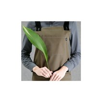 Stylish H형 Medium SOA-530-1 라이트카키 옥스포드 단색앞치마 앞치마, 1개