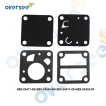 선외기 어선 모터보트 바다낚시보트 전기모터 엔진 Yamaha 4hp-5hp 연료 펌프 수리 키트 개스킷 6e0-24471-00 6e0-24411-00 6e0-24435-00, 없음