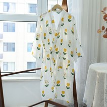 골프 샤워가운 목욕 욕실 여름 로브 샤워 가운, 6.노란튤립