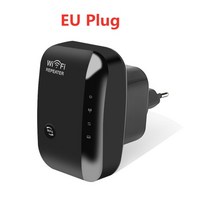 증폭기 부스터 kebidumei wifi 무선 리피터 wifi Extender 300mbps wifi 신호 네트워크 ap function repeater, 블랙 EU 플러그