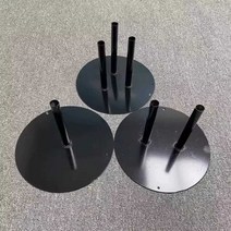 종이꽃 받침대 자이언트 플라워 조화 스탠드 다이, 금색 원형 베이스 - 구멍 2개