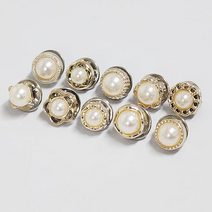 패션 미니 포인트 브로치 세트 화이트진주 핀뱃지 옷핀