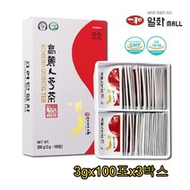 일화 고려 인삼 과립차 인삼농축액 물에 녹여먹는차 진세노사이드 10mg/g 건강차 선물세트 면역력증진 피로개선 도움 파는곳, 3gx100포x3박스(900g)