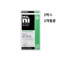 일동제약 남성 종합 멀티비타민 앤 미네랄 올인원 이뮨 zma 아연 마그네슘 비타민b6 홍삼 마카 토마토 비오틴 고함량 40대 50대 60대 중년 실버 포맨 추천 식약처 식약청 인증, 2box 2개월분 남성용, 민쓰네가게 1box당 1000mg X 60정