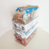 심플생활 적층형 투명정리함 펜트리 수납함 팬트리 수납 ort 책바구니 장난감 아크릴 책장, 적층형-일반2개