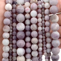 42 스타일 천연 석재 비즈 4 6 8 10mm 용암 Amazonite 마노 자수정 Turuoqises 쥬얼리를위한 둥근 구슬 Diy 팔찌 만들기, 10mm 36 to 37pcs, Matte Lilac