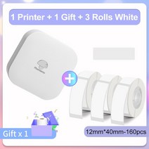 휴대용 프린터 a4 무선 블루투스 미니 모바일 인쇄기 열전사 phomemo d30 mini label printer Portable pocket label maker price, Wh-3 화이트