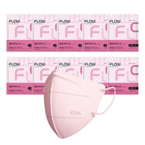 플로우 KF94 새부리형 마스크 대형, 50매입, 1박스, 핑크