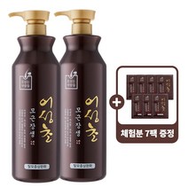 모근장생 어성초 샴푸 1000ml X 2개+무료체험분 대용량 탈모완화 기능성 약산성 천연, 모근장생 1000ml 2개 + 파우치 7팩