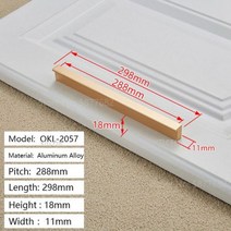모던 블랙 황금 소재 찬장 캐비닛 손잡이 가구 당김 T 바 알루미늄 합금 서랍 주방, CHINA, Gold288