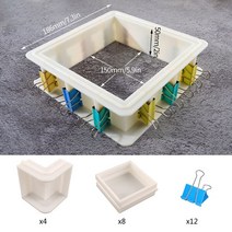 조절 가능한 수제 비누 금형 하우징 플라스틱 프레임 DIY 수지 양초 예술 공예 Y08E