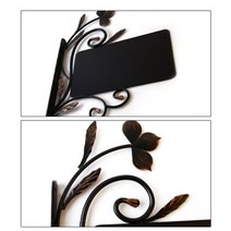 도매코 고풍스런 매장 인테리어 꾸미기 흑색 사각 단조 간판