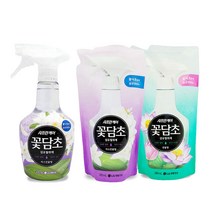 꽃담초 섬유탈취제 쟈스민향/연꽃향/ 본품400ml/리필팩320ml, 연꽃향_리필