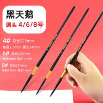 공구모음세트 MALEONN 말랑 블랙 백조 수채꽃 펜시케이스 룩 6300 다람쥐 붓 상고머리 둥근코 4769998486, 6300 둥근코 3즈 4/6/8