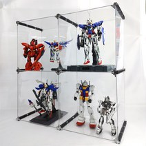 엠블럭스페셜 X6타입 2층X2칸 4칸(앞/뒤덮개포함) 피규어장식장 피규어진열장 건담장식장 건담진열장 레고 장난감 진열대 진열장, 08.스페셜X6타입 2층X2칸 4칸형(검정+크롬)