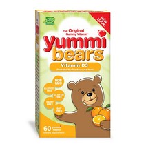 히어로뉴트리셔널프로덕츠 야미 베어 비타민 D3 600IU 구미, 60개입 × 1개