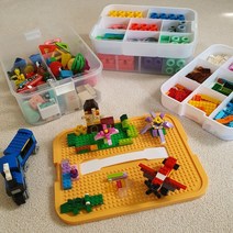 베비몽 블록 장난감 정리함 칸막이 수납함 보관함 정리박스, 2단, 1개