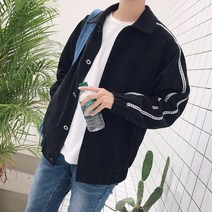 야구점퍼 과잠바 항공 간절기 트렌드 코듀로이 패딩 유니폼 빅사이즈 벨벳 두꺼운 양털 면