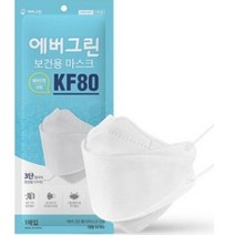 에버그린 황사 방역용 마스크 대형 KF80, 1개, 30개