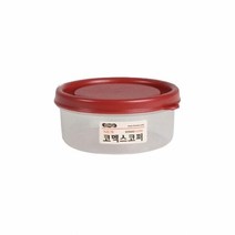 뉴코맥스 코퍼원형2호370ml 김치통 반찬통코맥스 김치통 플라스틱 밀폐 밀폐용기 보관용기 적색뚜껑밀폐