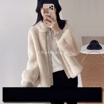 Covlanink 양털밍크퍼후드집업잠바덤블빅사이즈/Cherrysio밍크모피폭스퍼무스탕 토끼털자켓코트베스트가죽자켓 경량