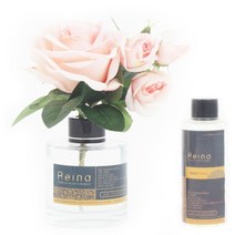 아도라하우스 레이나퍼퓸 핑크장미 플라워디퓨저 150ml, 투명병 유칼립투스