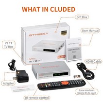 위성 TV 수신기 gtmedia v7 tt 디코더 dvb-t2 디지털 케이블 usb wifi h.265 10bit 풀 hd 1080p 브라질, gt v7 TT, 나는 플러그