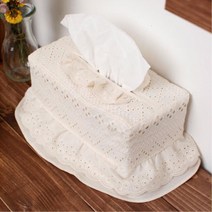 화장대 러블리소품 레이스 각티슈커버 로맨틱감성 사계절 신혼선물 우아한, 화이트
