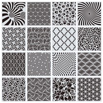 16 개/대 15cm 만다라 두 디자인 DIY 겹쳐 스텐실 페인팅 스크랩북 색소 엠보싱 앨범 장식 템플릿, 02 16Pcs Version 2