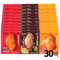 조아닭 THE 소스가 맛있는 닭가슴살 3종 혼합 100g (숫불양념갈비맛10팩 매콤떡볶이맛10팩 양념치킨맛10팩), 30개