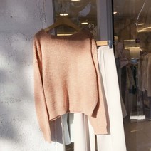 보블리에 / 여리 보트넥 보카시 니트