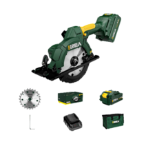 고급 충전식 무선 소형 전기 원형 톱 5.5인치 고전력 리튬 프리미엄 배터리 미니 가벼운 목공 기계, 고급형 5.5인치 배터리 1개, 1개