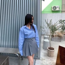 클로슈W / 멋쁨폭발 오버핏 패드 셔츠 2color