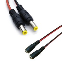 DC전원케이블 5.5x2.1mm DIY커넥터 암 수, 전원케이블 암컷
