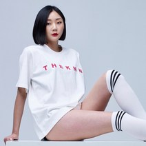 에베쏘 블루캔디 더큰_R넥 로고 코튼 반팔티_7001