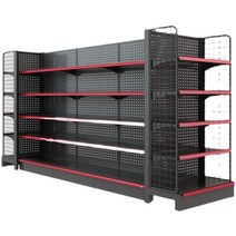 마트 진열장 주문제작 슈퍼 편의점 상품 전시 진열대, 상세이페이지 참고, 그레이 120x40x195 5단메인x사이드네트