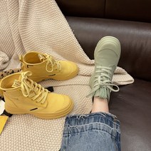 끈워커 307 1장 소둔함 원저우시 슈즈 사이즈부족함 둥근코 스트랩 하이탑 캔버스천 워커부츠 심플 여자 2892631213