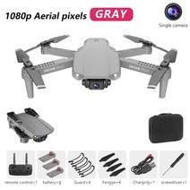 e99 전문 hd 4k drone with camera hight 홀드 모드 foldable mini wifi rc plane 헬리콥터 pro dron toys quadcopter, 회색 1080p 3b