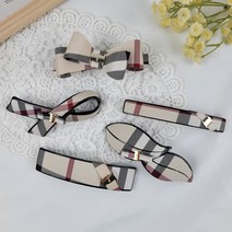 체크 헤어핀 깔끔한 자동핀 빼빼로핀 명품