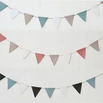 리브포어스 감성 캠핑 파티 삼각 가죽 가랜드 12P 3미터, B. 민트+화이트+웜브라운