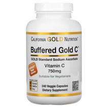캘리포니아 골드 뉴트리션 Buffered Gold C GOLD Standard 아스코르브산 나트륨(비타민C) 750mg 베지 캡슐 옵션확인필수, 60 개