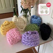 걸스코코 자이언트얀 미니백 가방만들기 DIY 망고실 가방 실 뜨개실, 500g, 연핑크